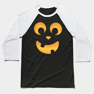 Goofy Jack O Lantern Face Baseball T-Shirt